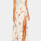 Luna Vestido Maxi Corsé Floral