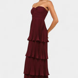 June Vestido con Volantes y Escote Corazón