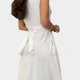 Meryl Vestido Camisero con Botones y Lazo Ajustable