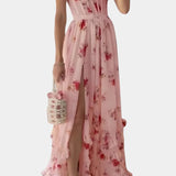 Luna Vestido Maxi Corsé Floral