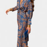 Elara Vestido Suave con Escote en V y Nudo