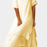 Eloise Vestido de Algodón en Capas Elegante