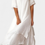 Eloise Vestido de Algodón en Capas Elegante