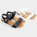 Clotide Sandalias de Plataforma Casual con Doble Correa y Hebilla Ajustable