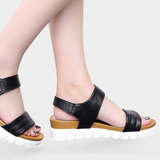 Clotide Sandalias de Plataforma Casual con Doble Correa y Hebilla Ajustable
