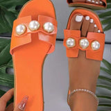 Zapatillas Planas de Perlas