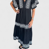 Jacinta Vestido Boho Maxi con Escote en V