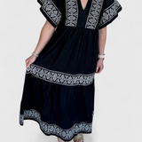 Jacinta Vestido Boho Maxi con Escote en V