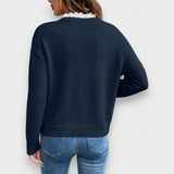 Rosalina - Elegante blusa con cuello francés