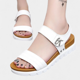 Clotide Sandalias de Plataforma Casual con Doble Correa y Hebilla Ajustable