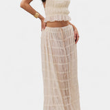 Eugenie Conjunto a Juego con Top Plisado y Falda