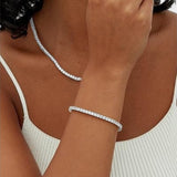 Liliana - Pulsera tipo tenis en oro blanco