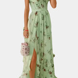 Luna Vestido Maxi Corsé Floral