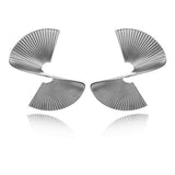 Pendientes de Metal Plisado