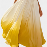 Starla Vestido Halter Plisado con Perlas
