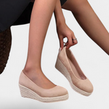 Laupa Zapatos de Plataforma con Suela Trenzada Estilo Espadrille