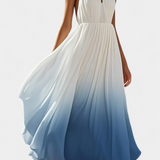 Starla Vestido Halter Plisado con Perlas