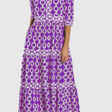 Casilda – Vestido Midi con Estampado de Cadenas