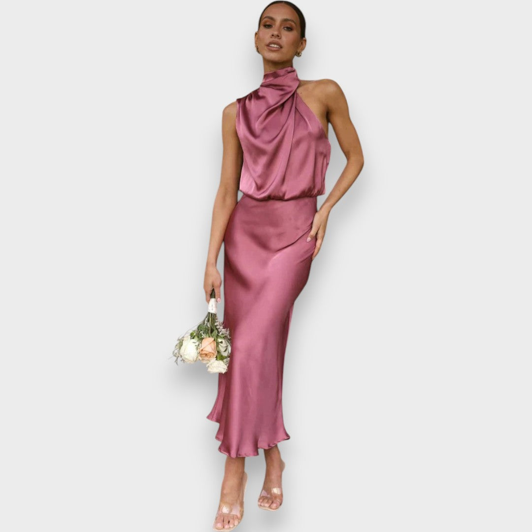 Leonita - Vestido elegante de tejido premium
