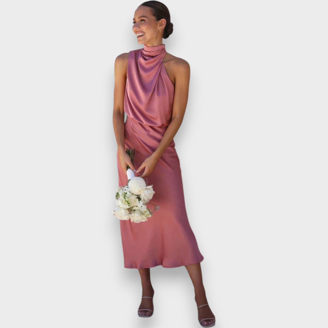 Leonita - Vestido elegante de tejido premium
