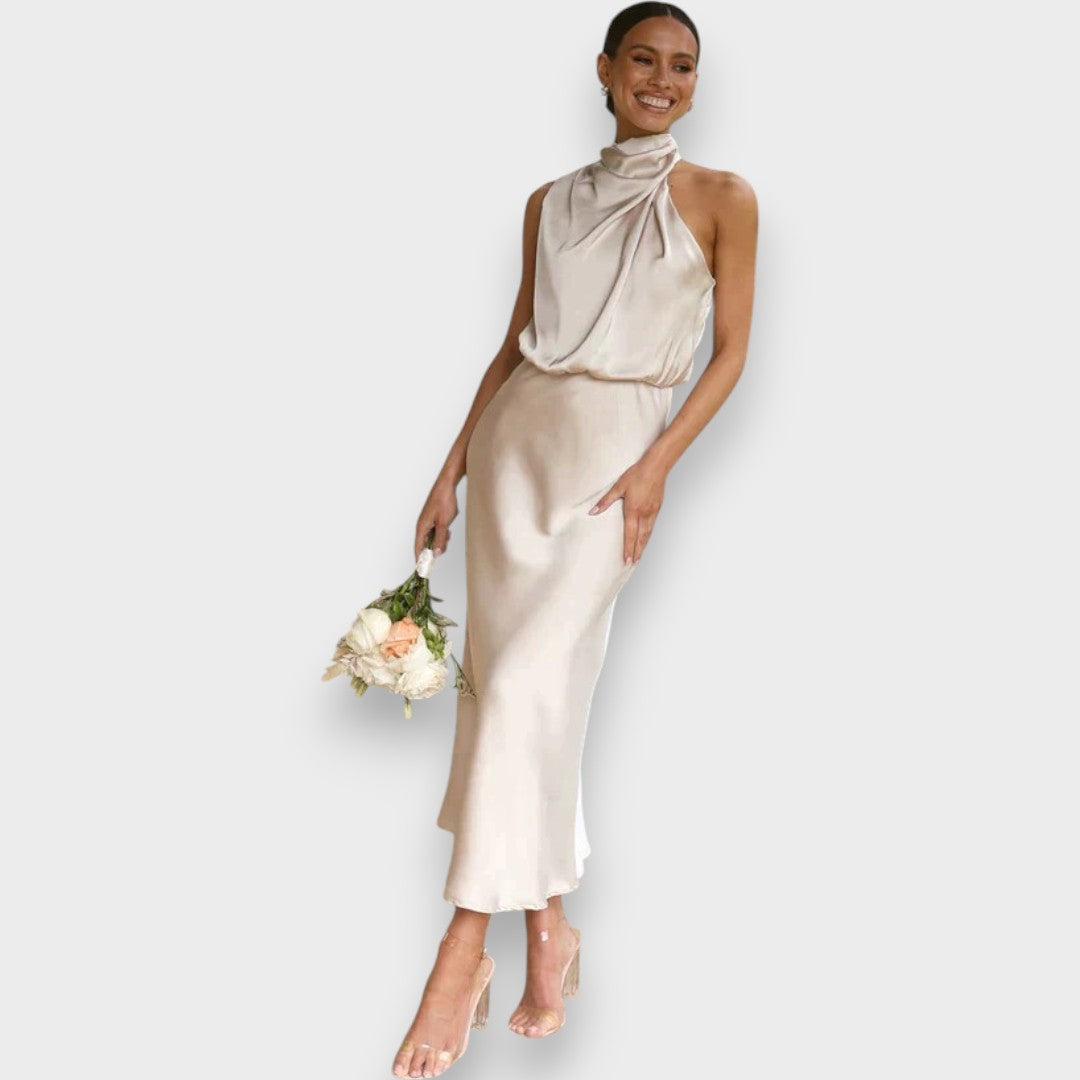 Leonita - Vestido elegante de tejido premium