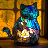 Nala | Lámpara mágica para gatos de vidrio coloreado