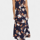 Lisa Vestido Maxi Floral con Cuello Halter y Cintura Elástica