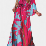 Joelle Vestido Suave Arcoíris con Manga Murciélago