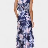 Lisa Vestido Maxi Floral con Cuello Halter y Cintura Elástica