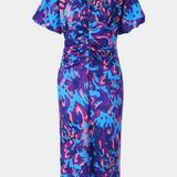 Wibia Vestido Estampado con Mangas Volumen y Fruncido