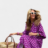 Aroa Vestido Boho con Estampado Artístico y Silueta Fluida