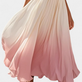 Starla Vestido Halter Plisado con Perlas