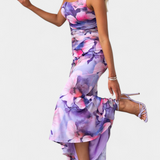 Abigail Vestido Floral de Una Sola Manga