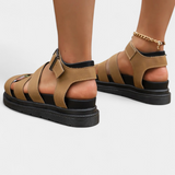 Renes Sandalias de Plataforma para Mujer con Múltiples Correas
