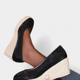 Laupa Zapatos de Plataforma con Suela Trenzada Estilo Espadrille