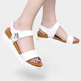 Clotide Sandalias de Plataforma Casual con Doble Correa y Hebilla Ajustable