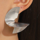 Pendientes de Metal Plisado