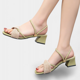 Cintia Sandalias de Tacón con Tiras Delgadas de Estilo Minimalista