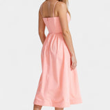 Marvelle Vestido Midi Flowy Sin Mangas