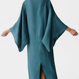 Kamilia Vestido Kimono de Lino y Algodón