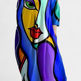Anne Vestido Largo Colorido con Escote en V