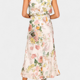 Lisa Vestido Maxi Floral con Cuello Halter y Cintura Elástica