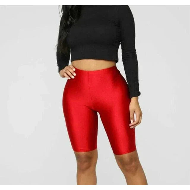 Shorts deportivos brillantes para mujeres