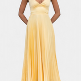 Arlena Vestido Plisado de Tiras con Espalda Cruzada
