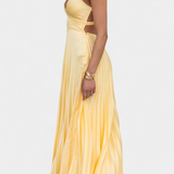 Arlena Vestido Plisado de Tiras con Espalda Cruzada